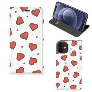 iPhone 12 Mini Hoesje met Magneet Hearts