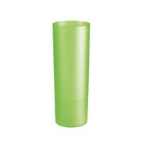 Longdrink glas - 6x - groen - kunststof - 330 ml - herbruikbaar