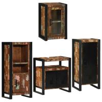 Badkamermeubelset 4 pcs Multikleur Massief gerecycled hout