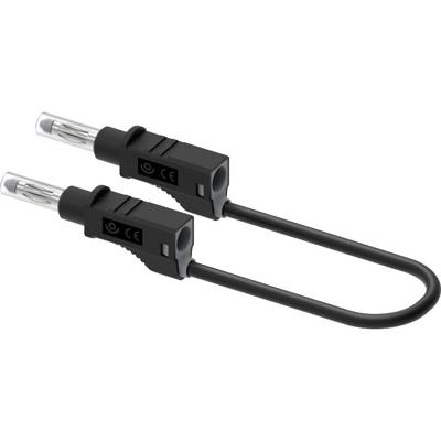 Electro PJP 2210/600V-CD1-50N Meetsnoer Bananenstekker 4 mm 50 cm Zwart 1 stuk(s)