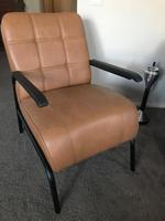 Leren fauteuil - cognac kleur leer - Echt leer, Industrieel, ontdek de vele Leersoorten en Kleuren bij ShopX
