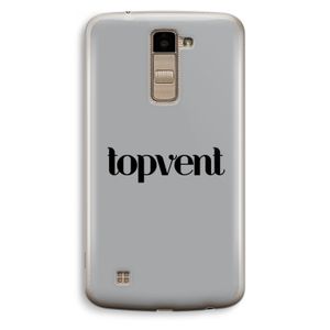 Topvent Grijs Zwart: LG K10 (2016) Transparant Hoesje