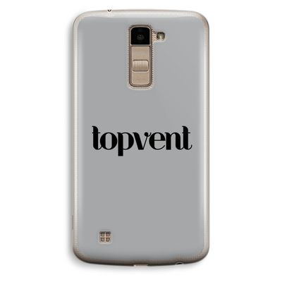 Topvent Grijs Zwart: LG K10 (2016) Transparant Hoesje