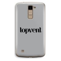 Topvent Grijs Zwart: LG K10 (2016) Transparant Hoesje