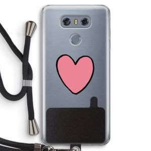 Hartje: LG G6 Transparant Hoesje met koord
