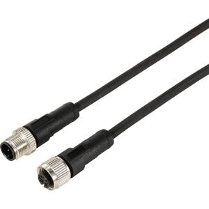 TRU COMPONENTS TC-12833012 Sensor/actuator verlengkabel M12 Aantal polen (sensoren): 4 Stekker (recht) op koppeling (recht) 5 m 1 stuk(s)