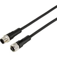 TRU COMPONENTS TC-12833012 Sensor/actuator verlengkabel M12 Aantal polen (sensoren): 4 Stekker (recht) op koppeling (recht) 5 m 1 stuk(s)