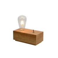 Lucide tafellamp Edison - hout - Leen Bakker