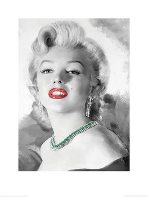Kunstdruk Diamonds are a Girls best friend Jerry Michaels 60x80cm