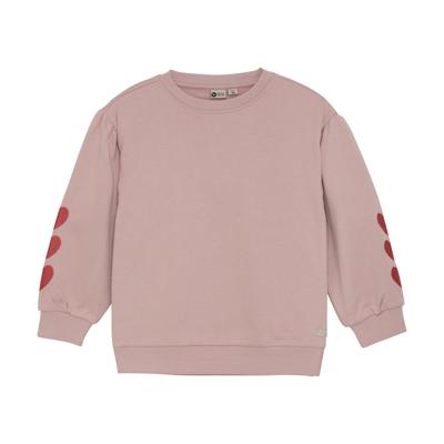 Daily7 winter sweater meisjes - roze - hart borduursel