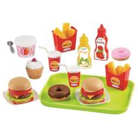 Ecoiffier voedsel en snackset + dienblad 25-delig Ecoiffier voedsel en snackset + dienblad 25-delig