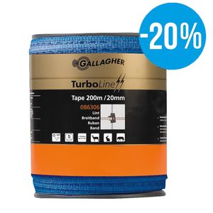 Gallagher TurboLine lint 20mm blauw 200m  - 086306 086306