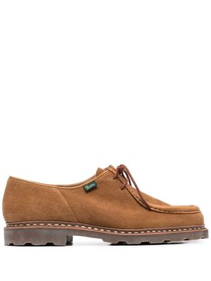 Paraboot mocassins lacés en veau velours - Marron