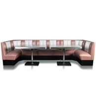 Bel Air Diner Booth Horseshoe Combinatie Dusty Rose Bel Air Diner Booth Horseshoe Combinatie Dusty Rose
