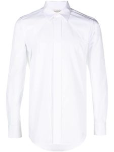 Alexander McQueen chemise en coton à empiècements - Blanc