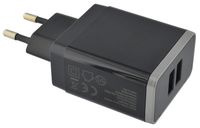 Mobiparts Wall Charger Dual USB 2.4A + Micro USB Cable Black - thumbnail