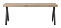 WOOOD Eettafel 'Tablo' Mangohout Visgraat, met 2-standen poot, 200 x 90cm