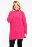 Yoek Pullover High Neck Teddy | Roze | Maat 50/52