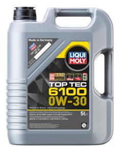 Motorolie Top Tec 6100 0W-30 LIQUI MOLY, Viscositeit klasse SAE: 0W30, 5.0, L, u.a. für Mitsubishi, Toyota, Hyundai, Lexus, BMW, Subaru, KIA, Peugeot,