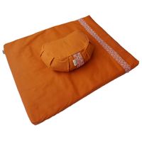 Meditation set with cushion crescent - Orange