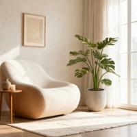 Monstera Deliciosa kunstplant 95cm - groen/bont