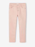 Broek met moms-pasvorm MorphologiK meisjes roze (poederkleur)