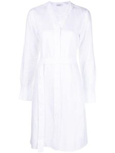 Calvin Klein robe ceinturée à manches longues - Blanc