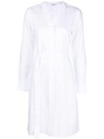 Calvin Klein robe ceinturée à manches longues - Blanc