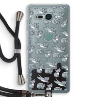 Poezen: Sony Xperia XZ2 Compact Transparant Hoesje met koord
