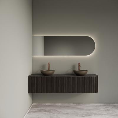 Badkamermeubelset Gliss Design Alluro 160 cm Links Ebony