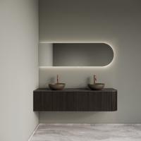 Badkamermeubelset Gliss Design Alluro 160 cm Links Ebony