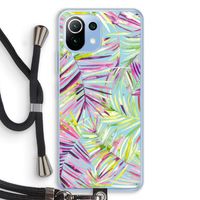 Tropical Palms Blue: Xiaomi Mi 11 Lite Transparant Hoesje met koord