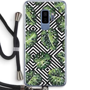 Geometrische jungle: Samsung Galaxy S9 Plus Transparant Hoesje met koord