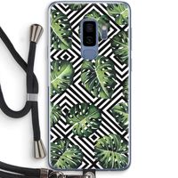 Geometrische jungle: Samsung Galaxy S9 Plus Transparant Hoesje met koord