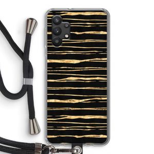 Gouden strepen: Samsung Galaxy A32 5G Transparant Hoesje met koord