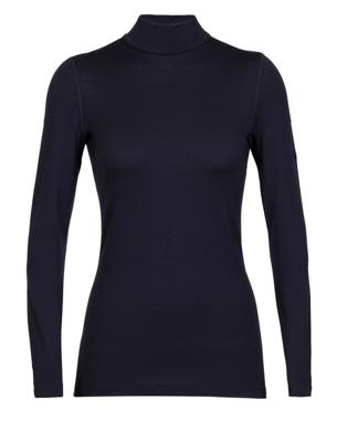 Icebreaker 260 Tech LS Turtleneck Dames Thermoshirt Midnight Navy M