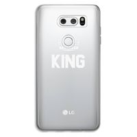King zwart: LG V30 Transparant Hoesje