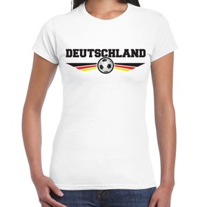 Duitsland / Deutschland landen / voetbal t-shirt wit dames