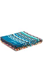 Missoni Home serviette de plage Beverly à logo imprimé - Bleu