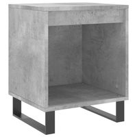 vidaXL Nachtkastje 40x35x50 cm bewerkt hout betongrijs - thumbnail