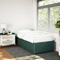 Bedframe zonder matras 100x200 cm fluweel donkergroen