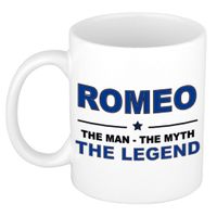 Naam cadeau mok/ beker Romeo The man, The myth the legend 300 ml   -