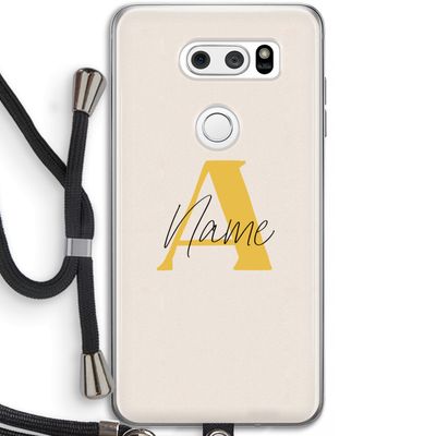 Amber Script: LG V30 Transparant Hoesje met koord