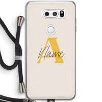Amber Script: LG V30 Transparant Hoesje met koord