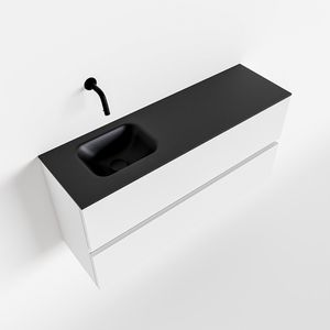 Toiletmeubel Mondiaz Ada | 100 cm | Meubelkleur Talc | Lex wastafel Urban Links | Zonder kraangat
