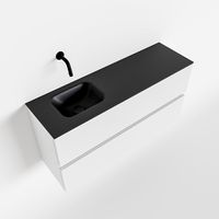 Toiletmeubel Mondiaz Ada | 100 cm | Meubelkleur Talc | Lex wastafel Urban Links | Zonder kraangat