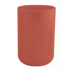 MSV Badkamer drinkbeker Porto - PS kunststof - terracotta - 7 x 10 cm   -