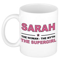 Sarah The woman, The myth the supergirl cadeau koffie mok / thee beker 300 ml - thumbnail