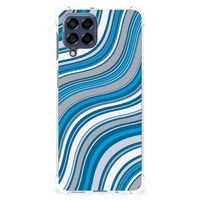Samsung Galaxy M53 Doorzichtige Silicone Hoesje Waves Blue