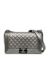 CHANEL Pre-Owned sac porté épaule Boy Chanel médium (2013-2014) - Argent